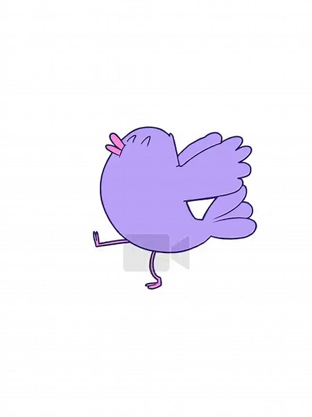 horizontally vibrating animation of cartoon flapping bird Stock Video Footage - Alamy