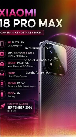 Xiaomi 18 Pro Max Just Changed the Smartphone Game Forever!