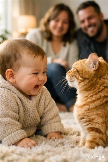 #catvideo #funnycats Grumpy Baby Tries to Argue with a Cat… The Cat’s Reaction Is Priceless 😂
