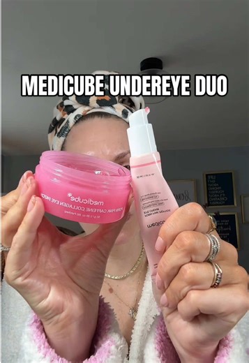 Use together or separately Medicubes new PDRN Collagen eye masks #medicubeskincare #undereyebags #eyemask #tiktokshopstockup #springglowup