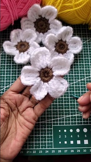 Crochet flower pattern #knitting #crochet tutorial