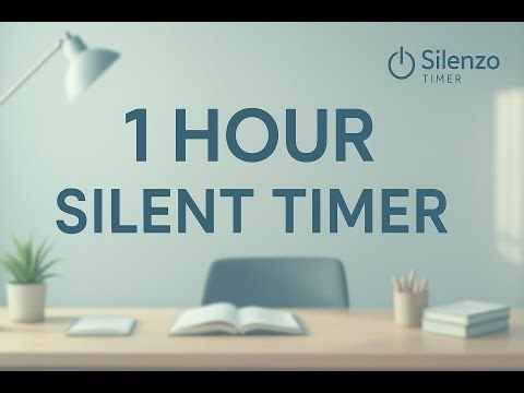 1 Hour Silent Countdown Timer | No Music, Minimal & Cozy Background