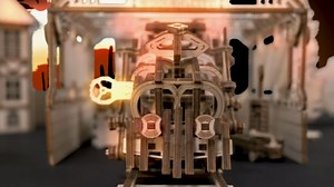 WOODEN.CITY Dream Express 3D Wooden Puzzles for Adults – Build Your Own Train with Rubber‑Band Motor – Self‑Assembly Model, DIY Gift – Laser‑Cut Wooden 3D Model for Display and Home Décor