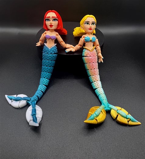 Articulated Mermaid Figure – 3D Printed Flexi Fantasy Toy - Etsy