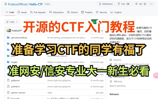 想打CTF的同学有福了！今天给大家带来一个免费开源的CTF入门教程！