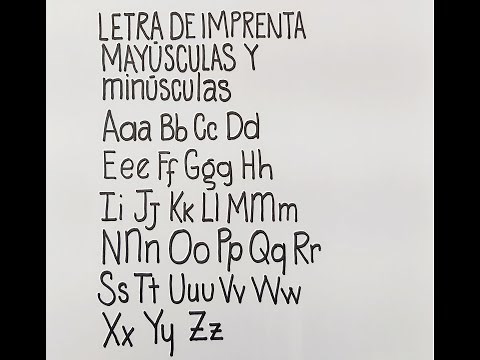 *Caligrafía con LETRA de IMPRENTA o LETRA de MOLDE a MANO, MAYÚSCULAS y MINÚSCULAS Fácil!! ✅