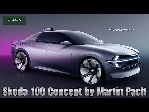 Skoda 100 Concept. It Is Reborn into the Modern Age with Its Futuristic Style and Classic Design.