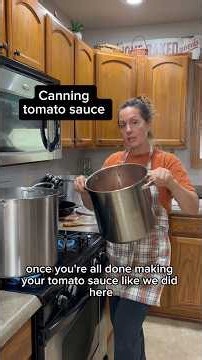 Canning tomato sauce #homesteading