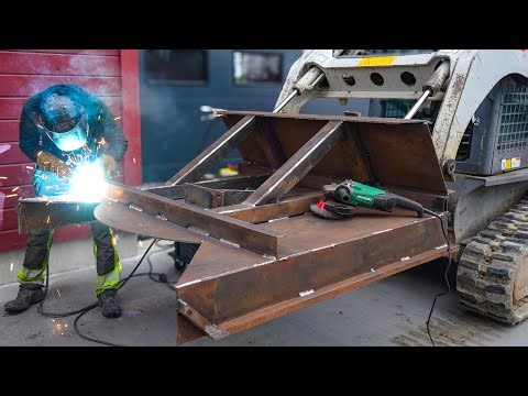 Building a Chain Mulcher from Scrap and Clearing a Forest Road With It