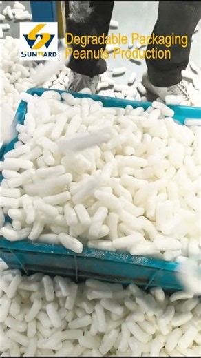 Make Degradable Packing Peanuts #degradablepackingpeanuts #ecofriendlypackagingmaterials