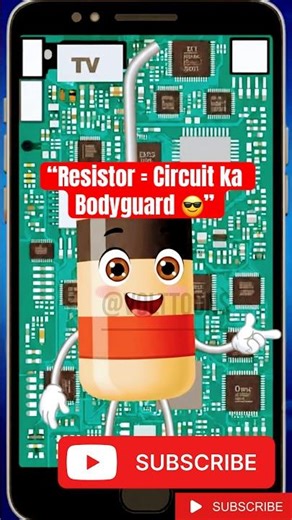 RIZZY THE RESISTANCE “Resistor = Circuit ka Bodyguard 😎”#shorts #resistance