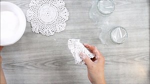 1.5K views · 15 shares | Turn regular doilies into these adorable tea light holders! SEE MORE HERE: https://www.thecountrychiccottage.net/how-to-stiffen-fabric/ | Angie Holden The Country Chic Cottage | Facebook