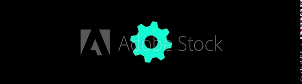 Gear Sign icon or Cog settings sign for web and app. Simple black setting gear icon . setting icon with spinning gears icon animated. Technology gear icon concept animation.