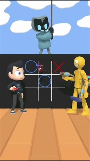 CHUM CHOMPKINS vs PLAYER IN TIC TAC TOE CHALLENGE GAME - POPPY PLAYTIME 5 #poppyplaytime #sprunki