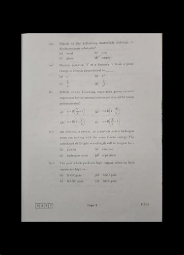 Class 12th Physics 2025 board paper