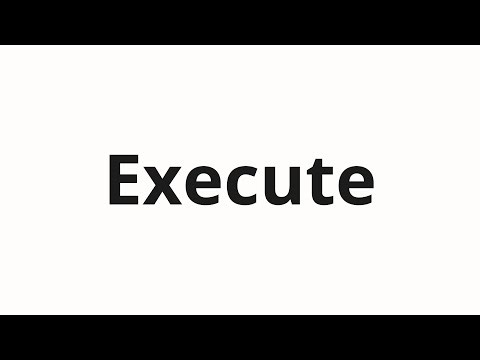 How to pronounce Execute