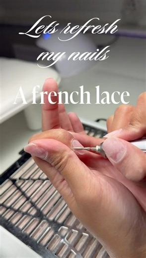 Classy Lace French Nails Design