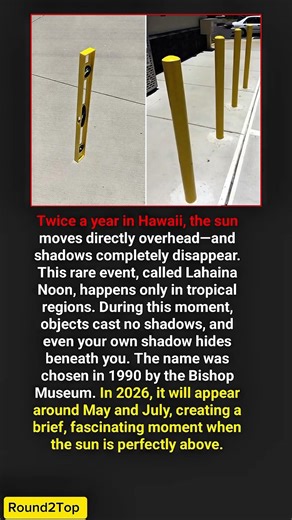 Twice a Year in Hawaii, Shadows Completely Disappear