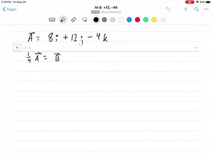The vector 𝐀 has x, y, and z components of 8.00,12.0 and...