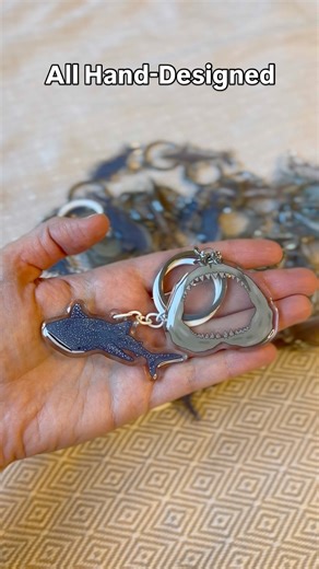 Sea Creature Keychains / Bag Charms 🦈 #shark #whale #dolphin #ocean #giftideas #art #orca #gift
