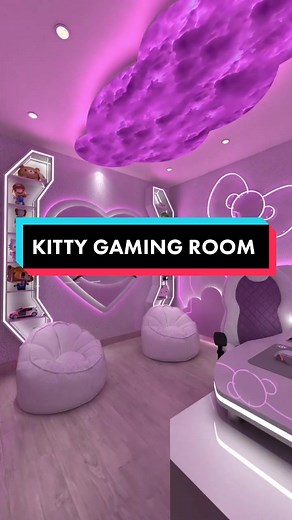 KITTY GAMING ROOM 🩷 #kitty #kittycat #hellokitty #gaming #gamingsetup #mx