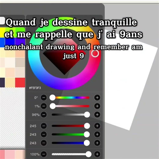 quand je dessine tranquille et je me rappelle que j'ai 9ans
