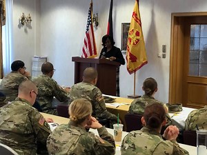 The ACS Financial Readiness Program hosted its Army Emergency Relief campaign kick-off today with guest speaker retired Command Sgt. Maj. Tracey Anbiya and Col. Adam Boyd, USAG Bavaria garrison commander. The AER program provided nearly $600,000, helping over 700 soldiers and their families in the last year. In the USAG Bavaria footprint 598 active duty Soldiers gave $51,654.32 to help and give hope. If you would like to donate or apply for an AER loan or grant, visit the website: www.armyemerge