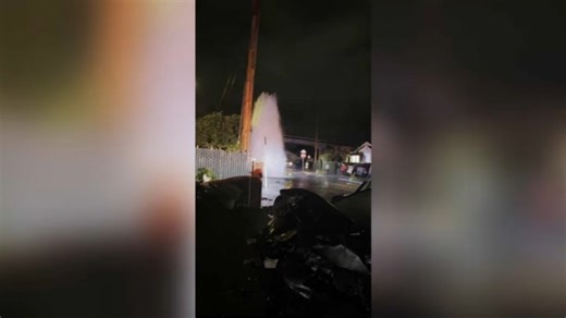 Driver crashes into cars, shears fire hydrant in Hayward area
