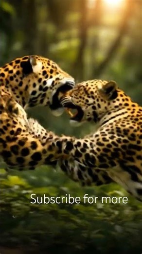 jaguar vs leopard fight #animallovers #wildlife #animallife #animalattack #wildlifeshorts #jaguar