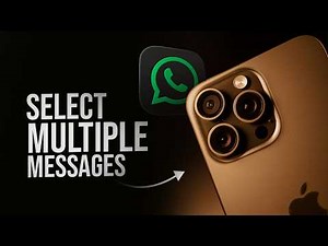 How to Select Multiple Messages in WhatsApp in iPhone (tutorial)