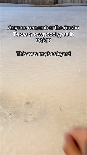 Anyone remember the Austin Texas Snowpocolypse in 2021? This was my backyard #atx #snowpocalypse #tedcruz #powergrid #2021