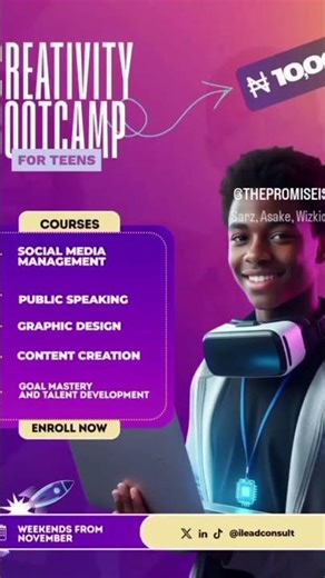 CREATIVITY BOOTCAMP FOR TEENS