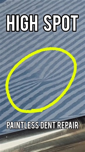 Tapping Down A High Spot #pdr #paintlessdentrepair