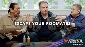 Having #MTGArena on mobile means you can play Magic anywhere and at any time... Like when you're doing chores, or hiding from your roommates. 🔽 Download here 🔽 iOS: https://apps.apple.com/us/app/magic-the-gathering-arena/id1496227521 Android: https://play.google.com/store/apps/details?id=com.wizards.mtga&hl=en_US&gl=US | Magic: The Gathering