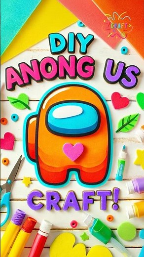 DIY Among Us Character Craft | Easy craft to do at home #diy #craft #craftyfun #kids