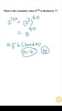 Higher power remainder by congruence modulo #maths #jee #nda