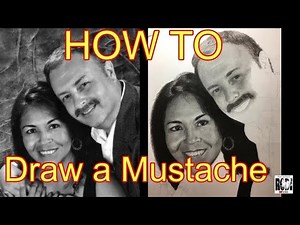 HOW TO DRAW Mustache in Pencil Drawing Tutorial - Photorealistic Drawing Real Time