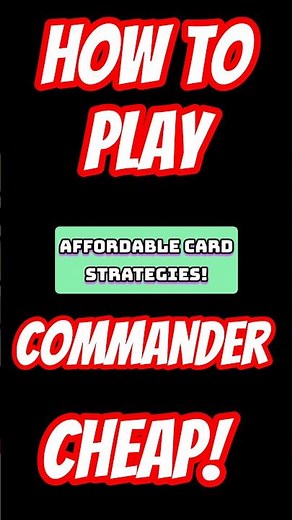Play Magic: The gathering Commander for CHEAP! #mtgone #mtg #tcg #edh