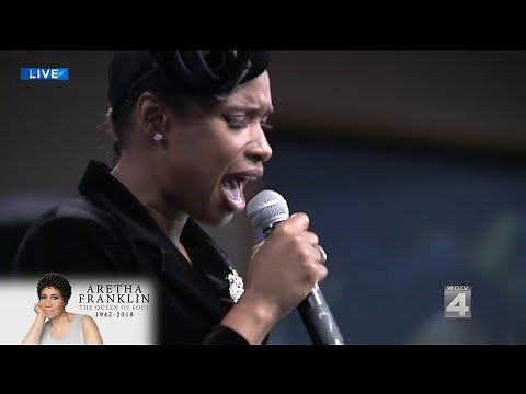 Jennifer Hudson performs "Amazing Grace" at Aretha Franklin's funeral