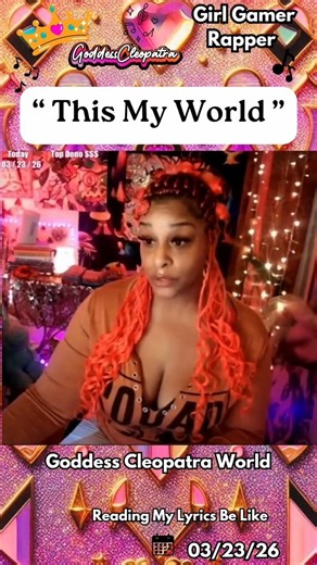 This My World says Rapper #GoddessCleopatra in Her Song Lyrics That She Wrote #femalerap #myworld