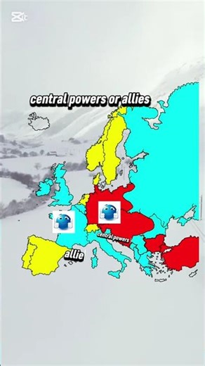 central powers or allies in ww1 #map #maps #shorts