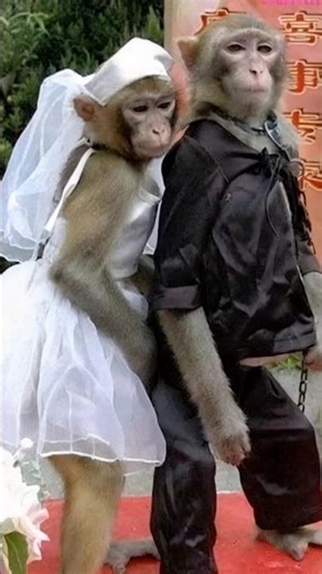 Monkey Wedding: A Heartwarming and Unbelievable Animal Moment #MonkeyWedding#AnimalLove #MonkeyVideo