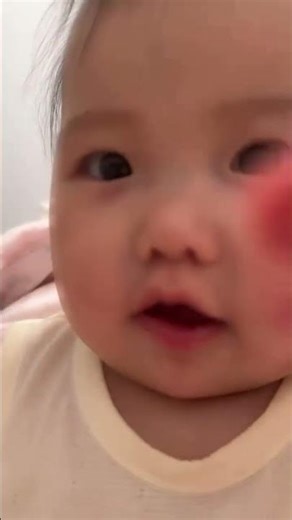 She came way too close to the camera 😭💀 cutest jump scare ever! #FunnyBaby #CuteBabyMoments #FYP