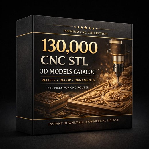 130,000  Premium CNC STL Relief Library for Router Carving - Woodworking 3d Models - Aspire Vcarve - INSTANT - Etsy