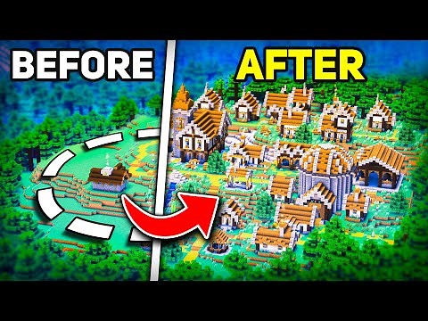 I Transformed an ENTIRE Spruce Village in Minecraft