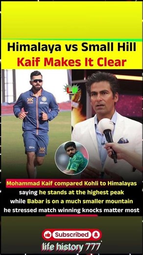“Kohli Is the Himalaya!” – Mohammad Kaif’s Bold Take on Virat Kohli vs Babar Azam#minecraft