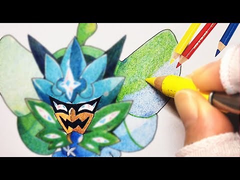 I want to paint Ogerpon in 3 colors! Pokemon coloring book made by drawing