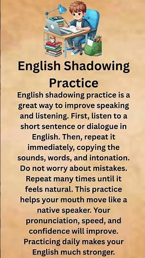 English Shadowing Practice | Listen and Practice | learn English | Improve Your English #english