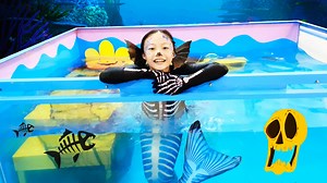 #cosplay #mermaid #dressup #makeup #littlebigtoys #mermaidcostume #zombiemermaid #zombie #bug #stayhome #withme #carousel #handmade #DIY Bug gave her mermaid friend a zombie makeover and she also created a magical costume for herself | Little Big Toys