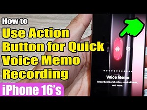 📝 How to Use iPhone 16 Action Button for Quick Voice Memo Recording | iOS 18 Guide 🎧